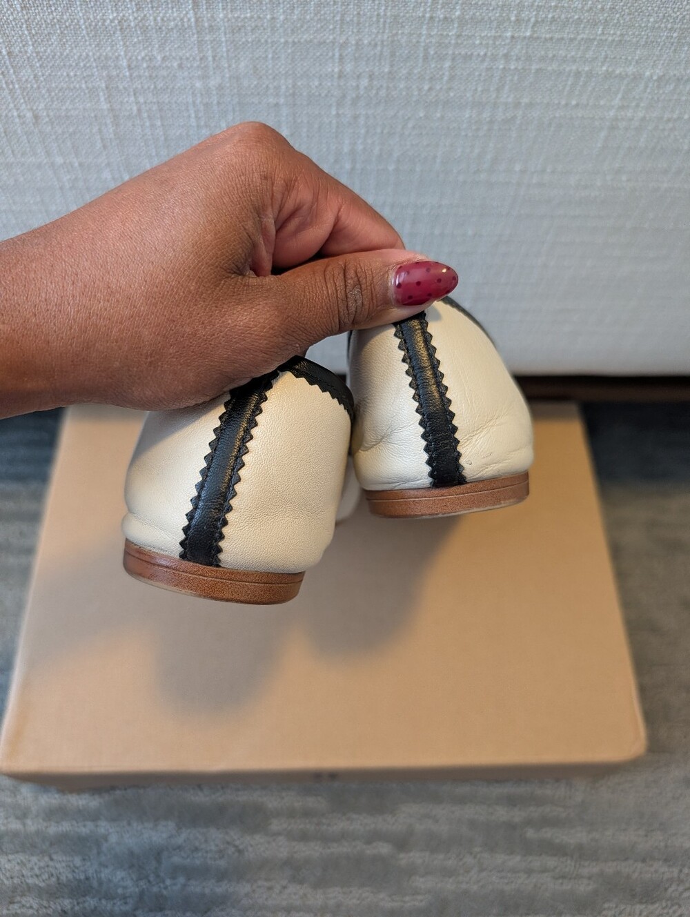 Boden Two Tone Ballet Flats - Picture 6 of 7